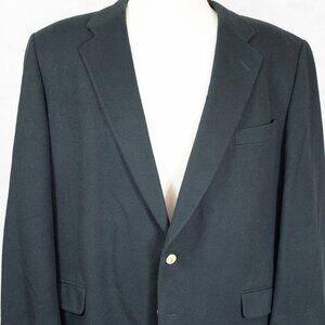 VINTAGE Bobby Jones 100% Heavy Cashmere Black Blazer Sport Coat 50L